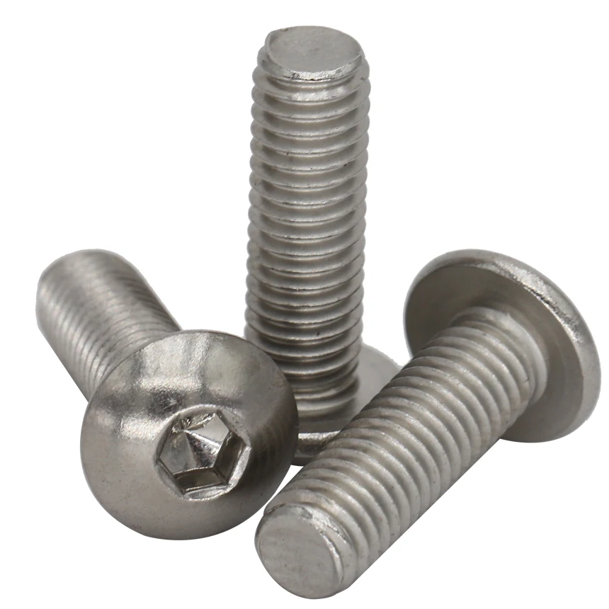 M3 M3*3 M3x3 M3*4 M3x4 M3*5 M3x5 304 316 Stainless Steel ss DIN7380 Mushroom Round Hex Hexagon Socket Button Head Screw | Обустройство
