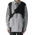 Нагрудная сумка мужская на одно плечо, уличная одежда, тактический функциональный жилет с пряжкой, тренд в стиле хип-хоп, Сумочка через плечо, унисекс