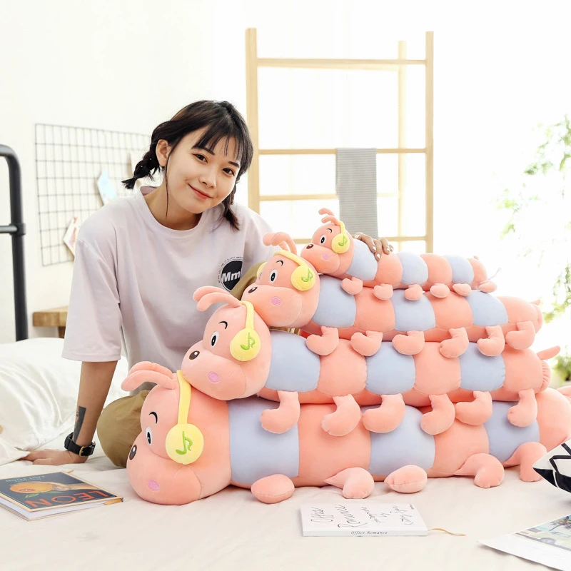 45/65/80 см красочные гусеница плюшевые детские игрушки мягкие объятия подушка