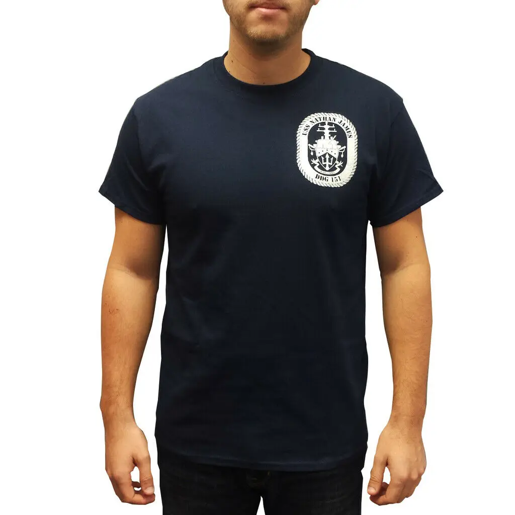 

USS Nathan James DDG-151 Men's T-Shirt TV Show The Last Ship Cotton Round Neck Short Sleeve T Shirt Size S-3XL