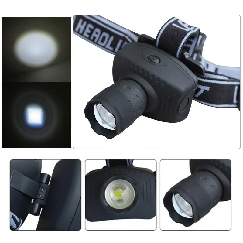 Светодиодный фары рыболовные Налобные фонари 3 режима затемнения