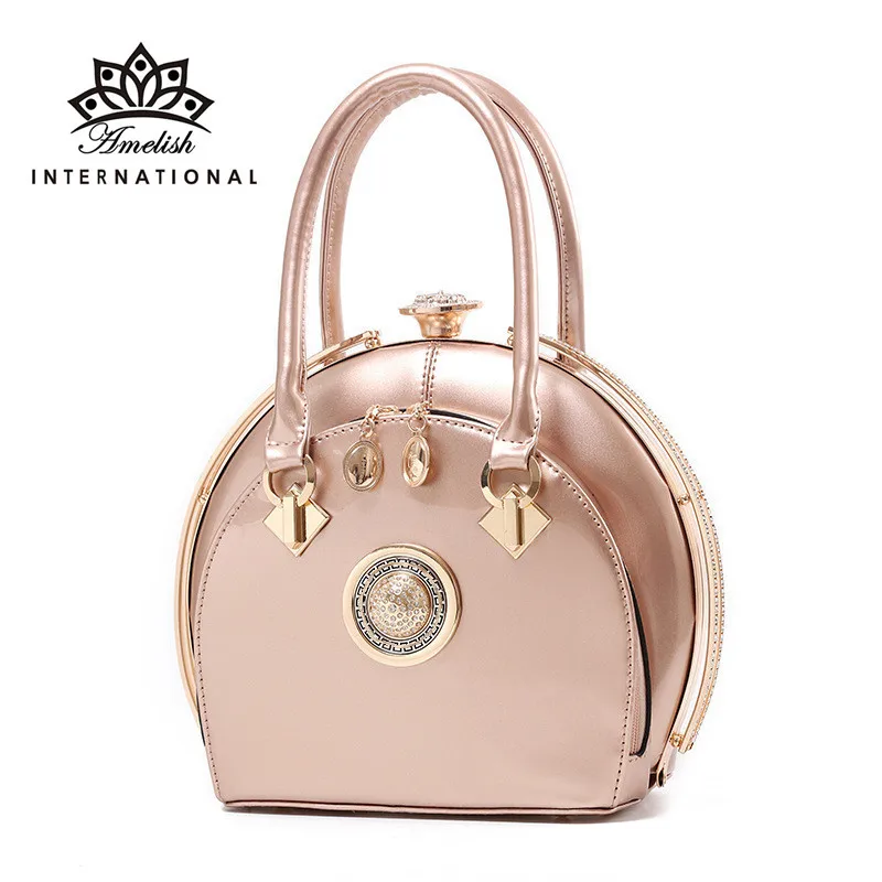 AMELISH круглая Женская сумочка высококачественные сумки через плечо из