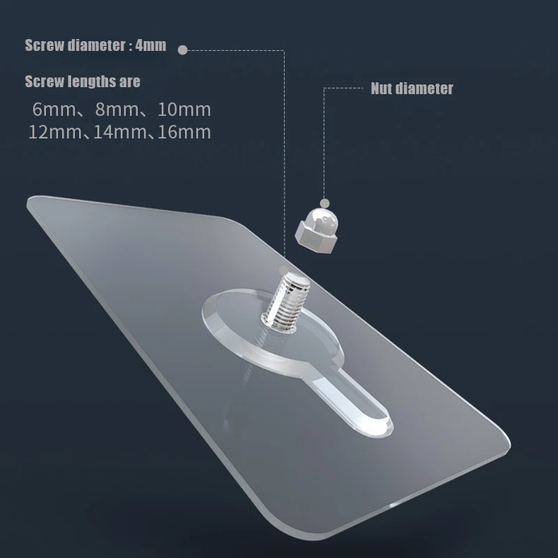 

Self Adhesive Hanging Nail Punch-free Wall Mounting Screws for Home Bathroom Kitchen P7Ding