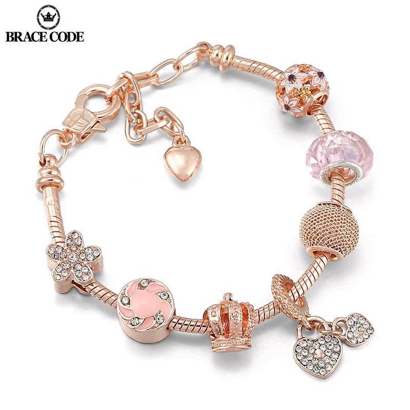 

Special Offer New Summer New Style Rose Gold Love Extension Chain Series Panjia Charm Ladies Women Bracelet Gift Direct Shipment