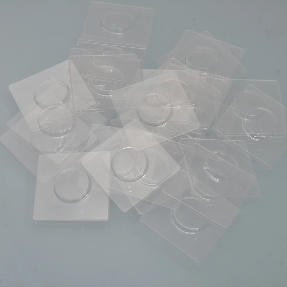 100 шт./упак. оптовая продажа Прозрачный квадратный лоток для ресниц пластиковые