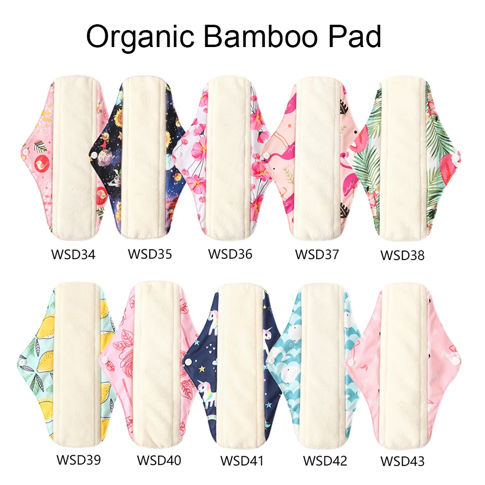 Dropship Mama Cloth Menstrual Sanitary Pad Reusable Napkin Washable Pads Charcoal Bamboo | Красота и здоровье