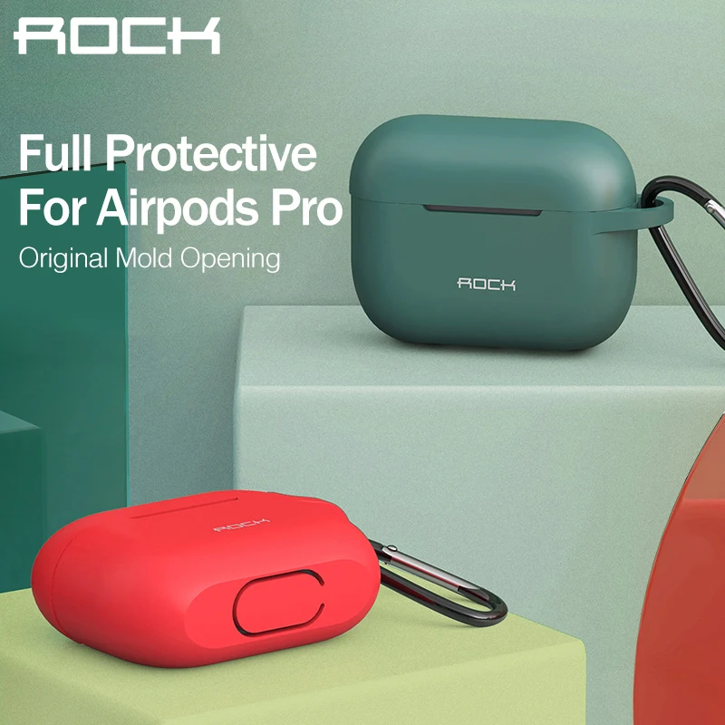 Силиконовый защитный чехол ROCK для Airpods Pro отдельный дизайн ультратонкий