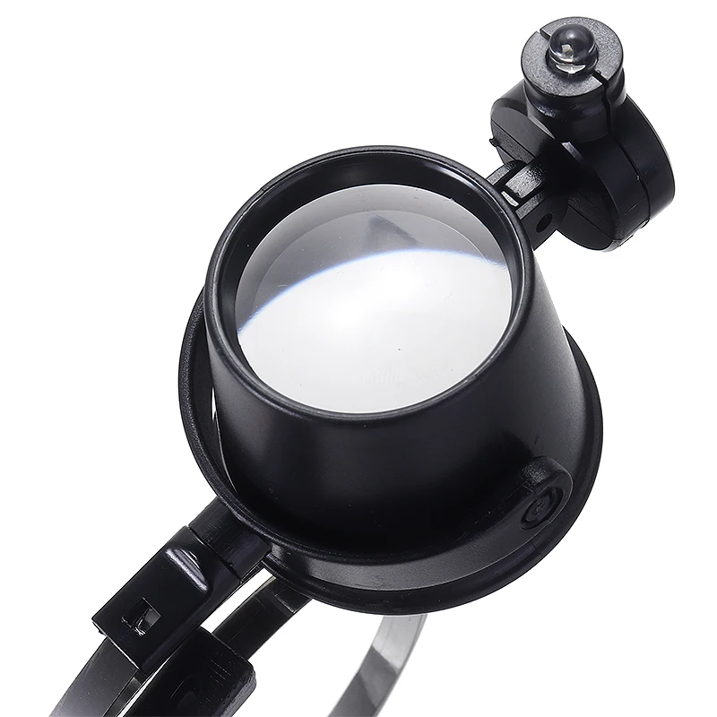 

LED Light Reading Magnifier 15X Glass Lens Wearable Magnifier Glass Watch Repair Tool Portable Jewelry Phone Repair Magnifier