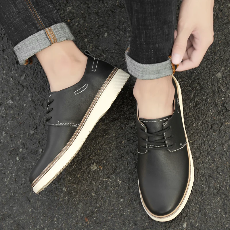 Genuine Leather shoes Men lace up oxfords Moccasin Sneakers Flat High Quality Causal Men Shoes outdoor Male Footwear Boat Shoes