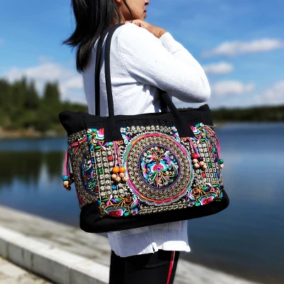 

Hot Fashion Embroidery Women Casual Tote!Nice Floral Embroidered Lady Canvas Shoulder&Handbags Versatile Vintage Crossbody Bags