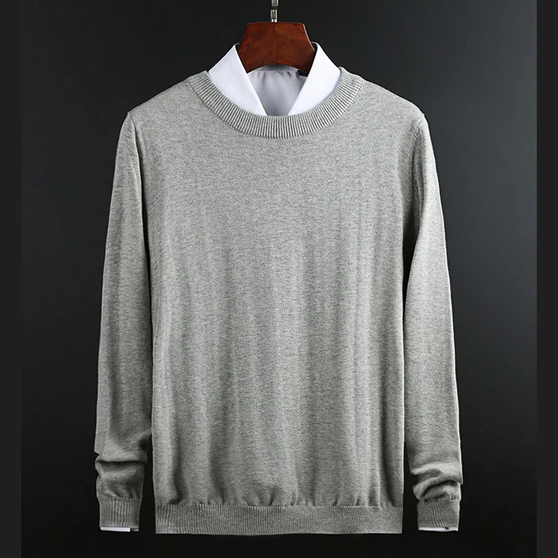 Мужской свитер вязаный с треугольным вырезом теплый зимний | Мужская одежда