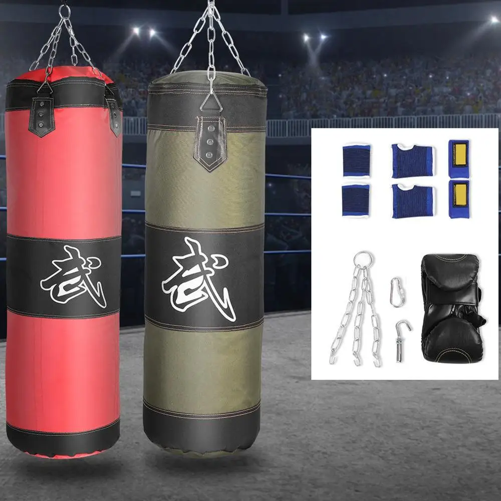 Пустой боксерский мешок с песком домашний крючок для фитнеса подвесной удара