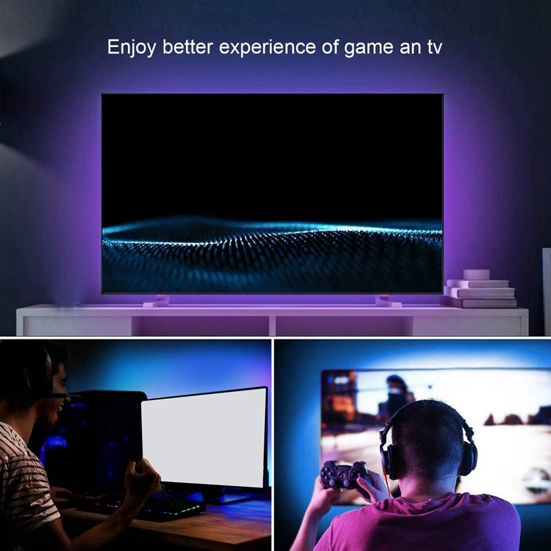 

LED Strip Light Music Sync,5M USB LED Strip Lights with Remote RGB 5050 Color Changing Light Strips, LED Strip