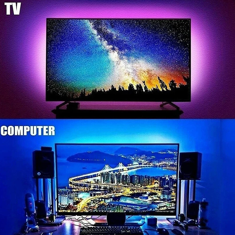 Светодиодная ленсветильник RGB 5050 с дистанционным управлением 3/5 м | Освещение
