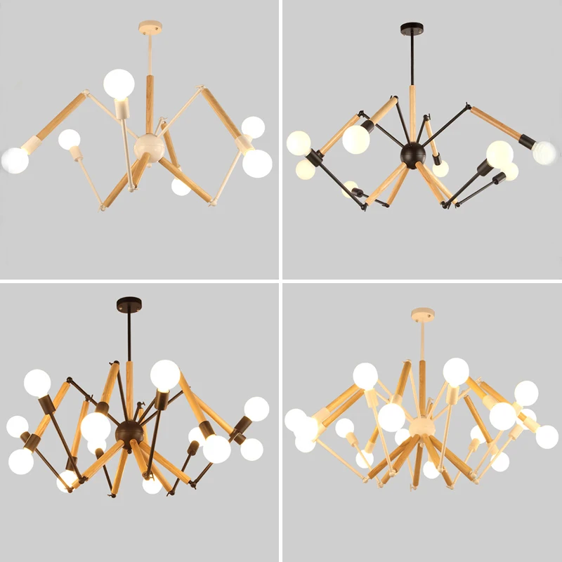 Дешево Американская ретро люстра в стиле индастриал, многофункциональная простая лампа-паук для кафе, бара, спальни, домашнего освещения