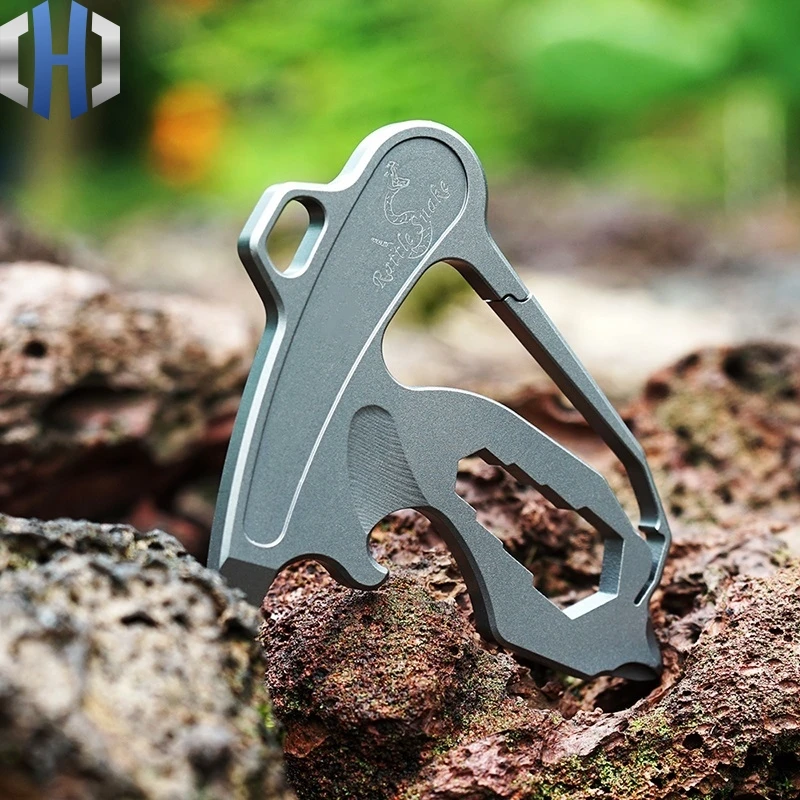 Титановый сплав Мульти-инструмент брелок открывалка отвертка ключ открытый