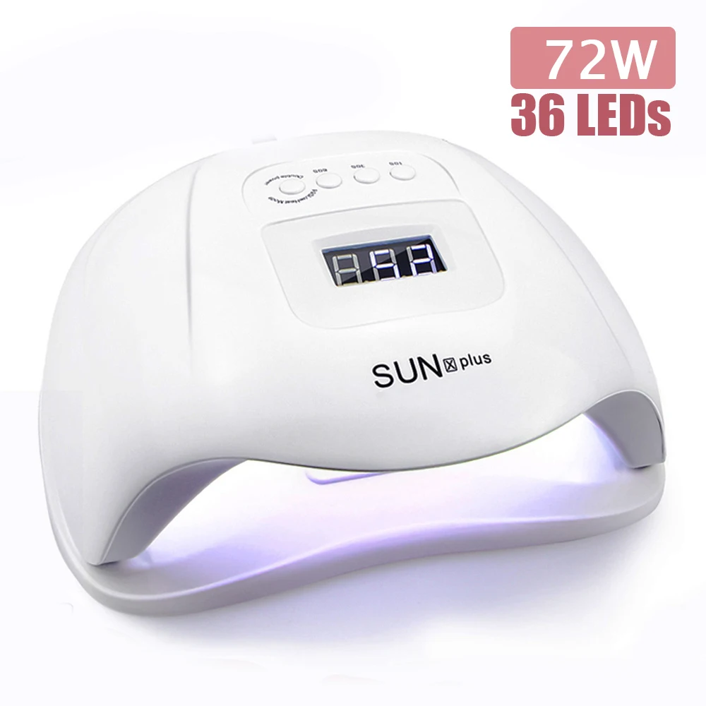 

72W 36LEDS LED Nail Lamp Nail Dryer Dual hands UV Lamp For Curing UV Gel Nail Polish With Motion Sensing Manicure Salon Tool