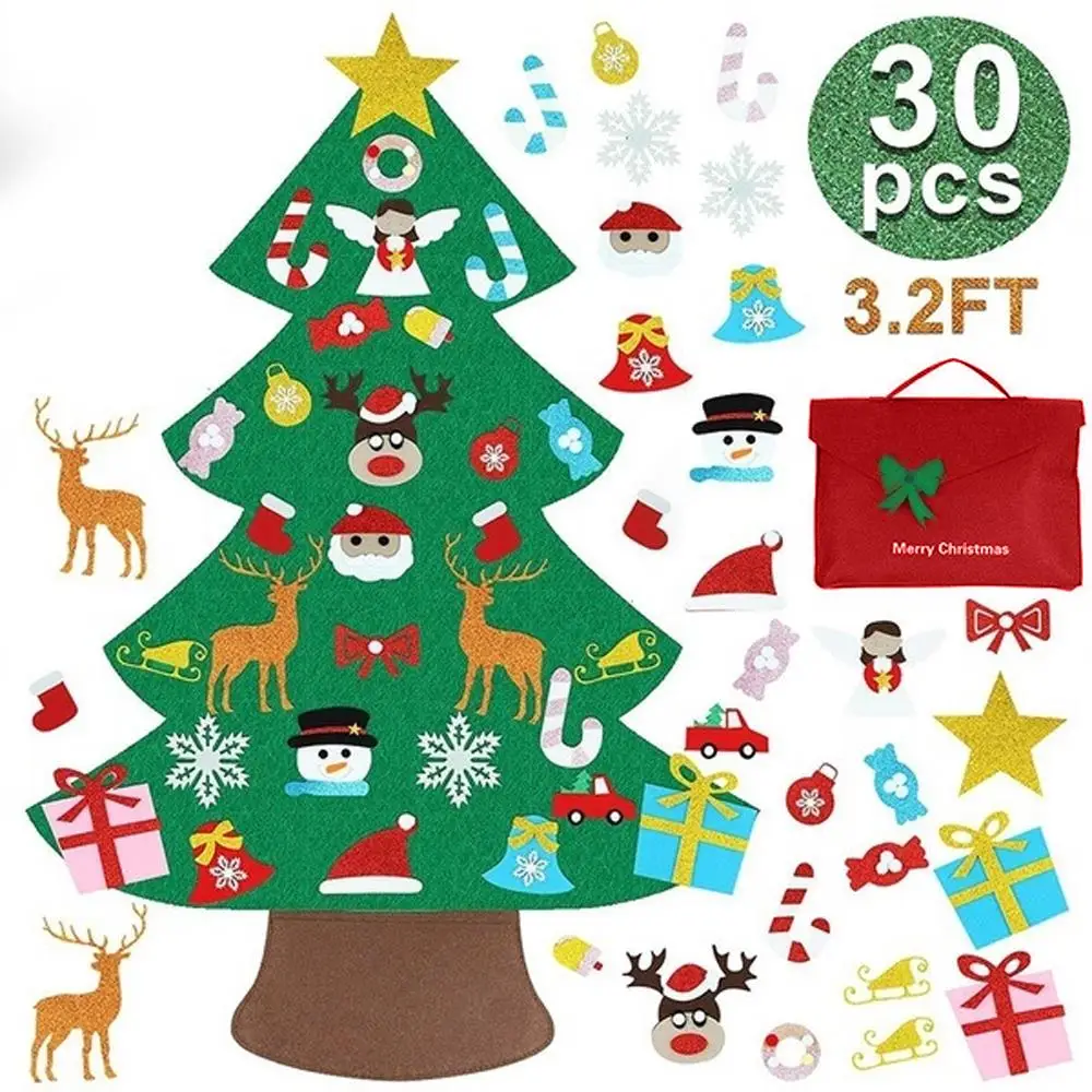 DIY рождественская елка Изысканная Нетканая ткань настенное крепление для