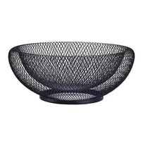 metal mesh creative countertop fruit snacks basket bowl stand for kitchen large black decorative table centerpiece holder for b