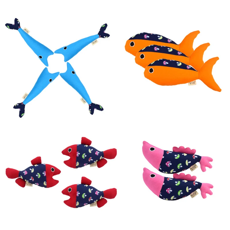 Cute Pet Interactive Toys For Cat Kitten Fish Pattern Playing Funny Catnip Simulation Dog Supplies | Дом и сад