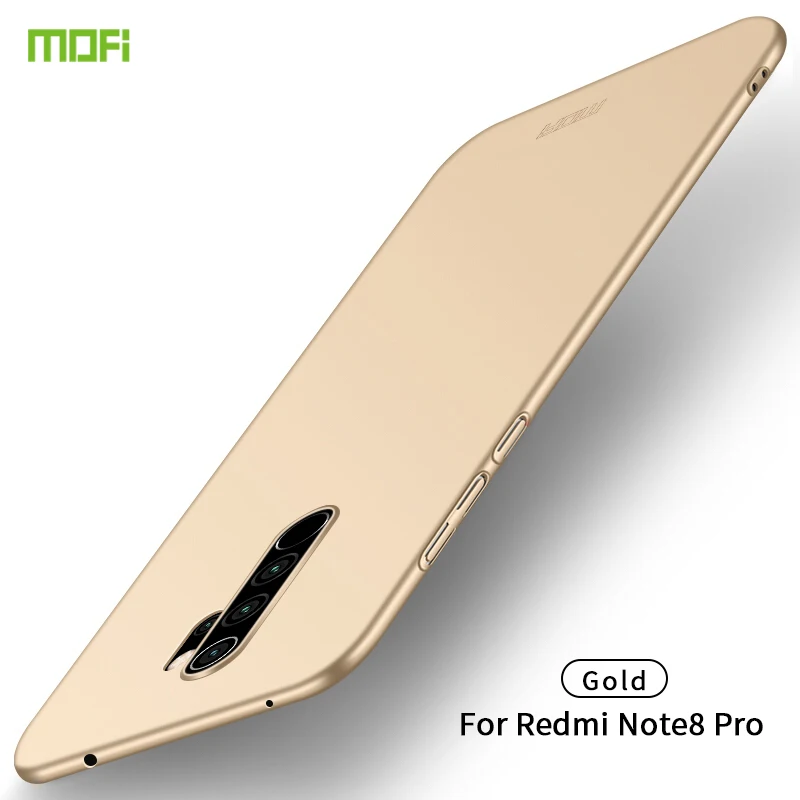 Золотой Для Xiaomi Redmi Note 8 Pro чехол MOFI Ультратонкий чехол жесткий чехол для Xiaomi Redmi Note 8 Pro Чехол Для Телефона - Цвет: Золотой