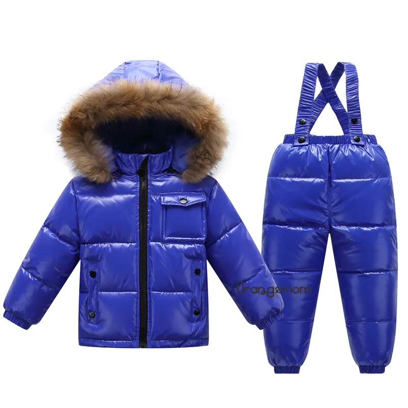 Orangemom brand jacket for girls coat 2-8 years Children's clothing for boys outerwear cute red snowsuit kids winter clothes - Цвет: blue
