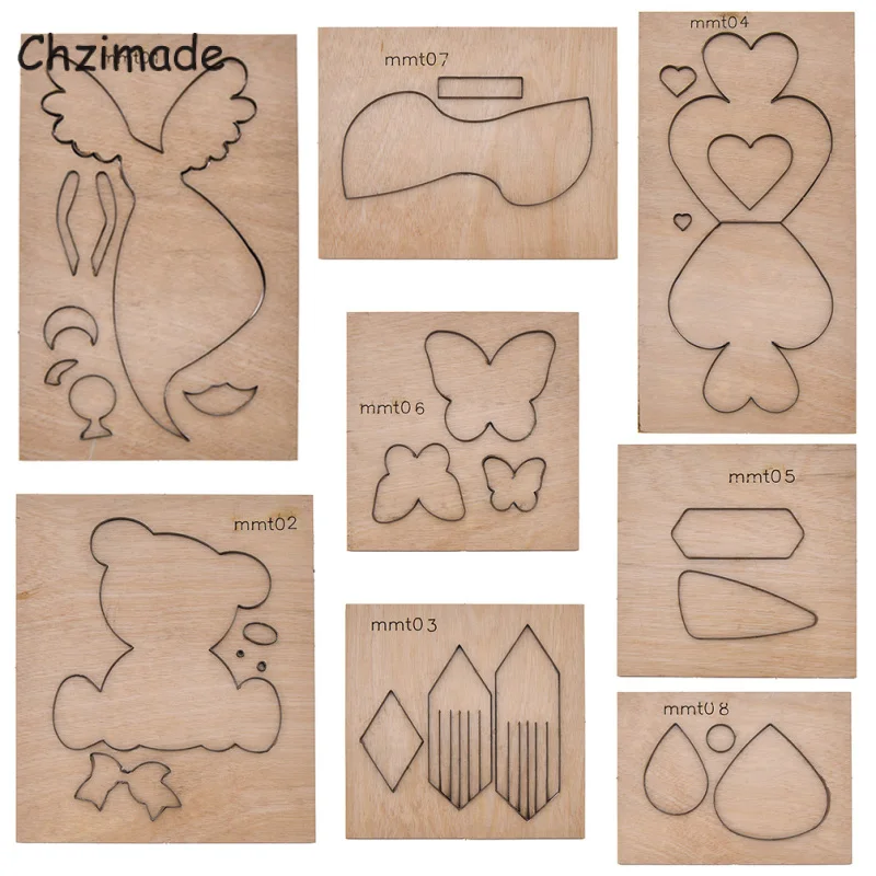 Chzimade игрушки в виде животных медведя пресс-формы для кожи деревянная форма