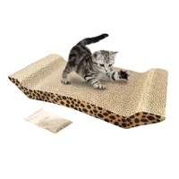 cat scratcher pet cat claw grinding plate with catnip leopard print pattern scraper toys for cat pet supplies cat accessories