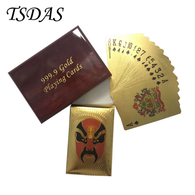 Вечерние Маски для лица позолоченные игральные карты 54 шт./компл. пластиковые с