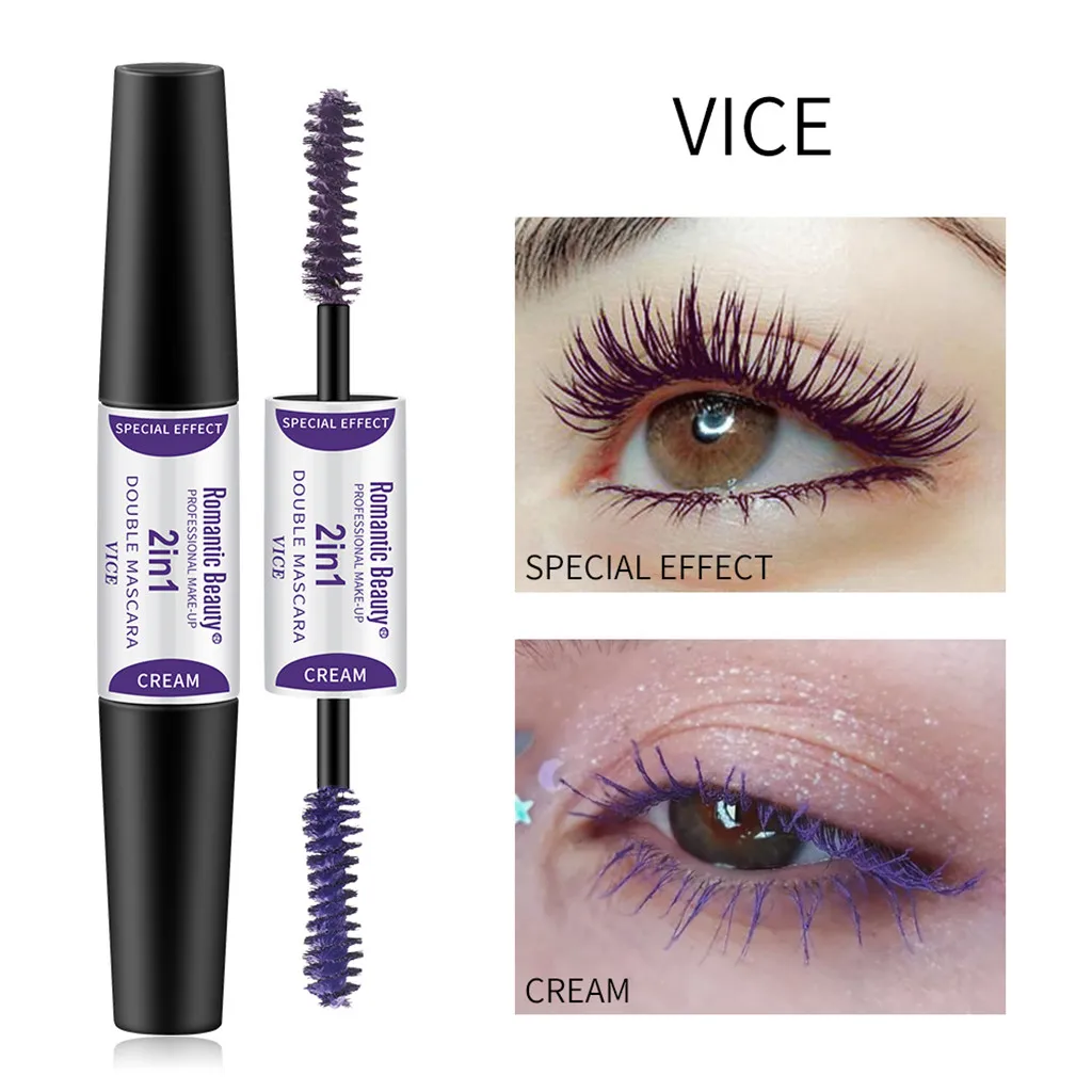 

HAICAR Mascara Colored mascara 4d silk fiber mascara Double-ended Color Mascara Waterproof Without Taking Off Mascara Makeup