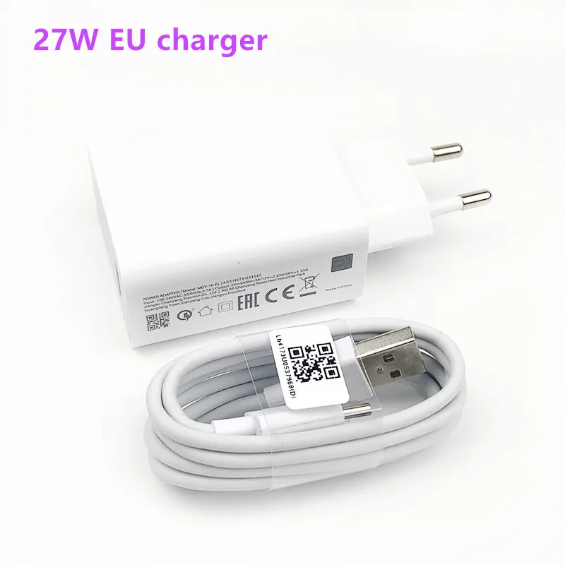 Зарядное устройство для путешествий EU 27 Вт QC 4 0 Type C/Micro USB кабель Xiaomi Mi9 Mi10 Mi9T 9se Mi8