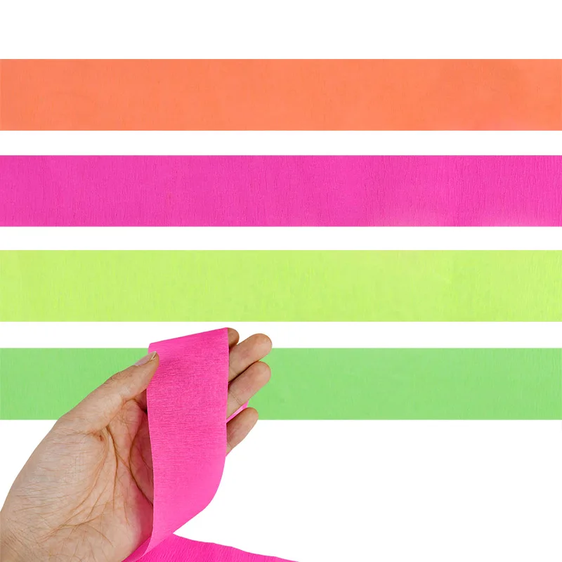 Лента неоновая из крепированной бумаги флуоресцентная черсветильник - купить по