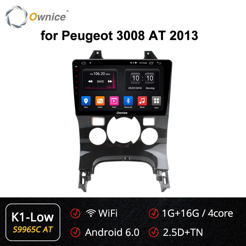 S9965-2 K1-Low Ownice Octa 8 Core Android 9,0 DVD плеер головное устройство аудио Navi k3 k5 k6 для peugeot 3008 2010 2011 2012 2013 4G DSP оптический 360 - Цвет: S9965-2 K1-Low