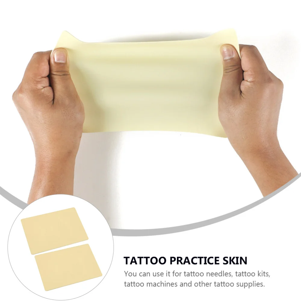 

2pcs Silicone Tattooing Practice Sheet Blank Practice Skin Imitation Skin