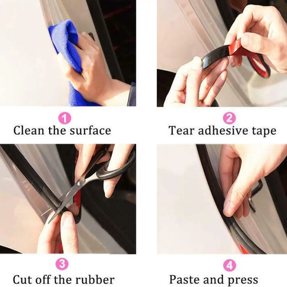 

20M B-Shape Seal Strip Car Door Window Trim Edge Moulding Rubber Weatherstrip Soundproof Waterproof Noise Reduction Seal Strip