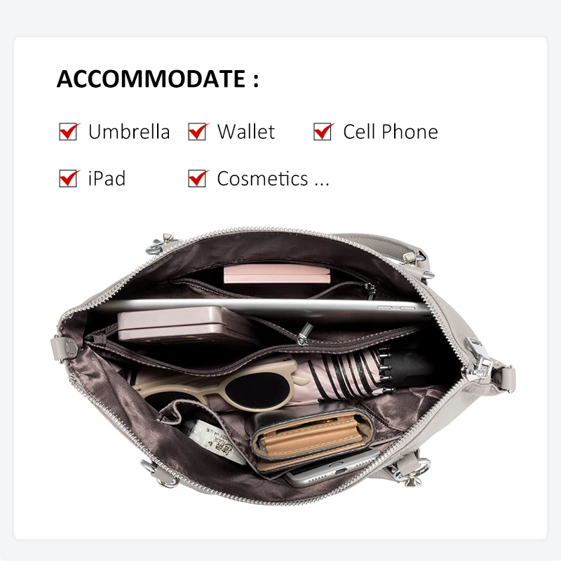 REALER реальнее сумка женская большой через плечо женщина Настоящая кожа женские