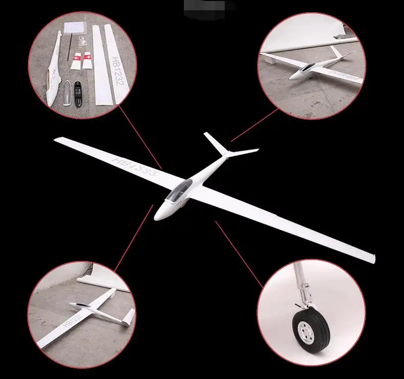 Фотопланер из стекловолокна 2 68 м (дюйма) модель радиоуправления