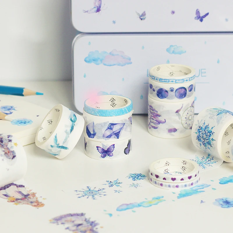 8 шт./лот Ins Стильная Милая цветная железная коробка Маскировочная Васи Лента