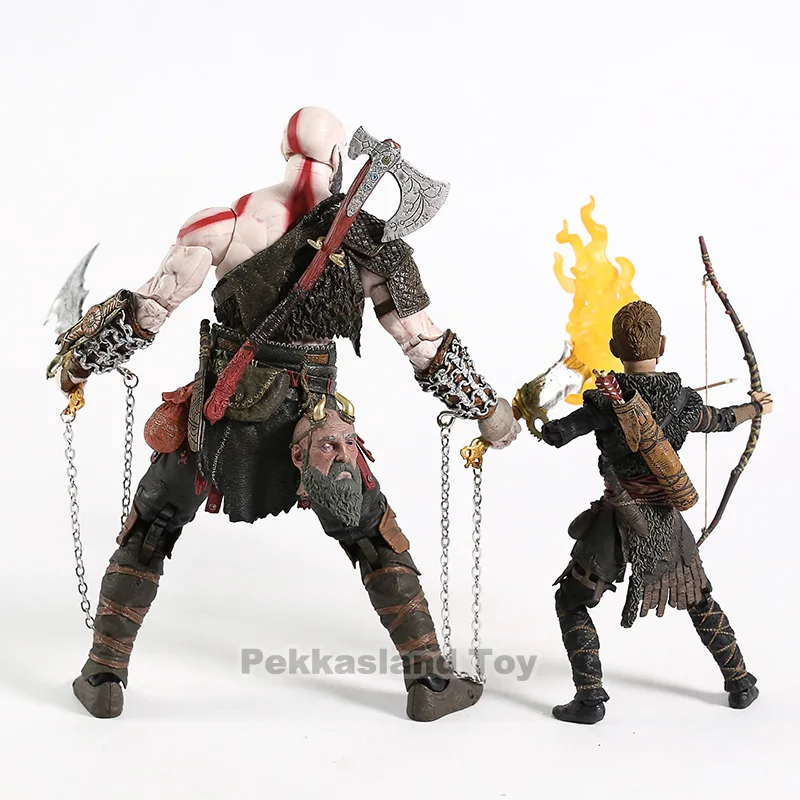 Фигурка бога войны игрушка Kratos &amp Atreus Ultimate KO's NECA Axe Shield Son Loki Набор фигурок из ПВХ
