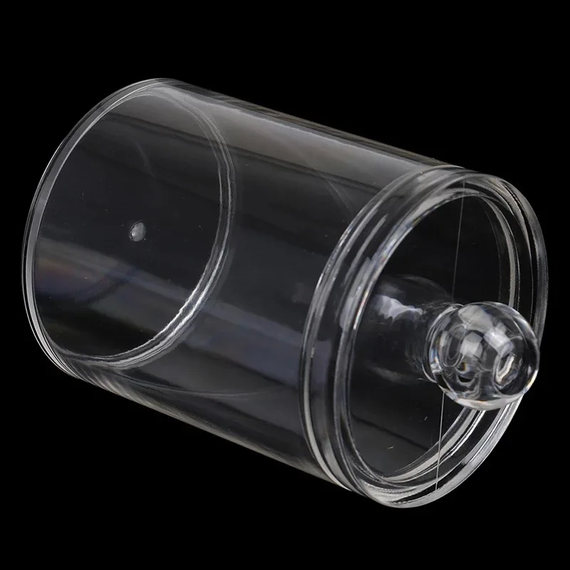 

Bathroom accessories cotton swab cotton pad jewelry round transparent plastic storage box 1 cosmetic box storage box
