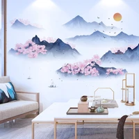 chinese style stereo wall stickers flower bedroom wallpaper kitchen sticker home decor living room 3d art decal mural room decor
