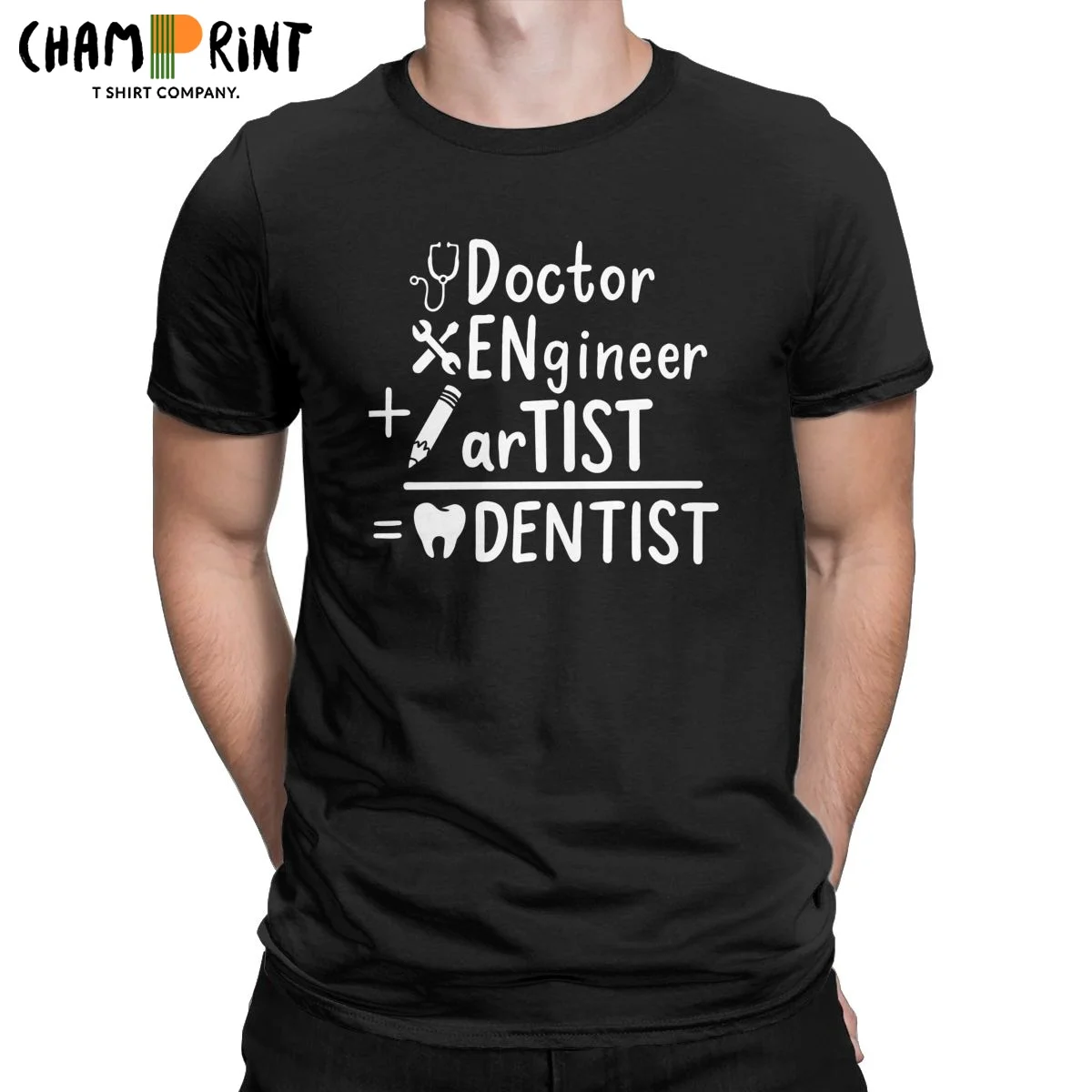 

Men T-Shirt Dentist Tooth Dental Hipster 100% Cotton Tees Short Sleeve T Shirts Round Collar Clothing Gift Idea