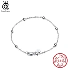 Женский браслет-цепочка ORSA JEWELS из серебра 1,0 пробы с бусинами 2,0 мм