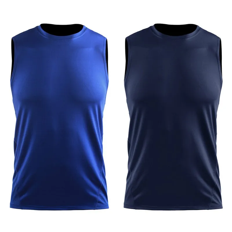 Майка мужская компрессионная для фитнеса быстросохнущая без рукавов | Спорт и