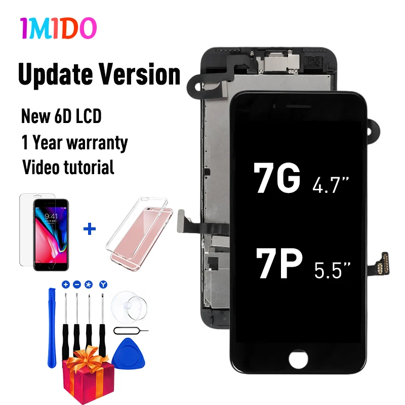OEM lcd для iPhone 7 7plus дисплей полный набор дигитайзер сборка 3D сенсорный экран Замена