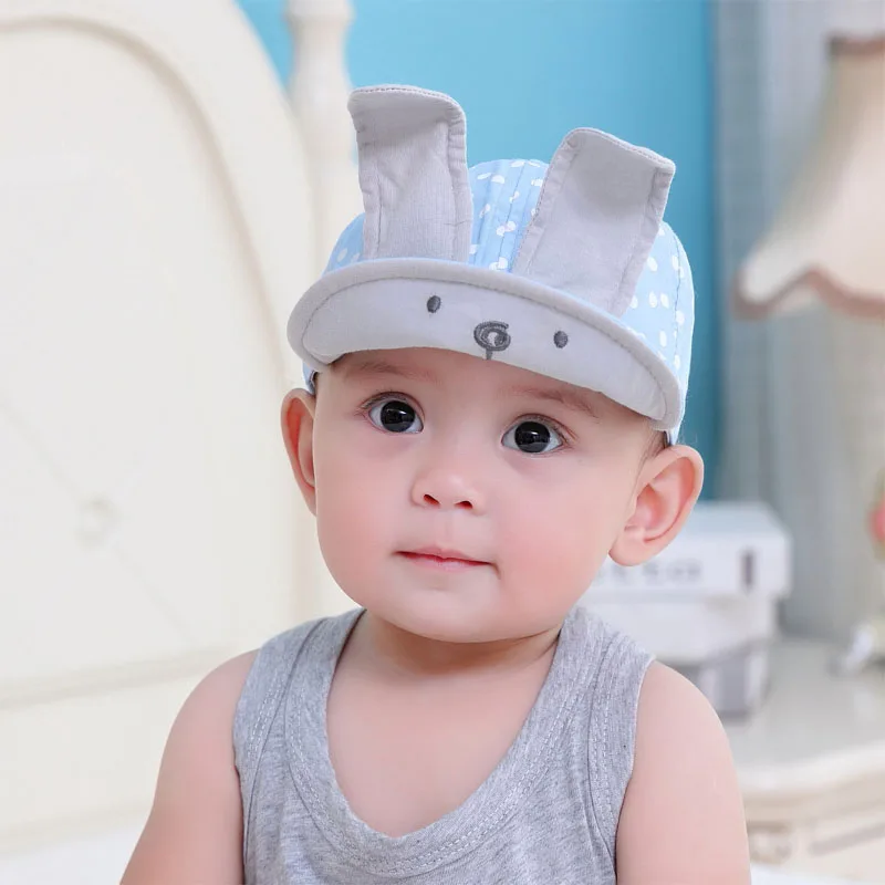 blue style 2 Милая Кепка для маленьких мальчиков с вышитыми цифрами, детская бейсболка на лето и осень, Детская Хлопковая солнцезащитная Кепка - Цвет: blue style 2