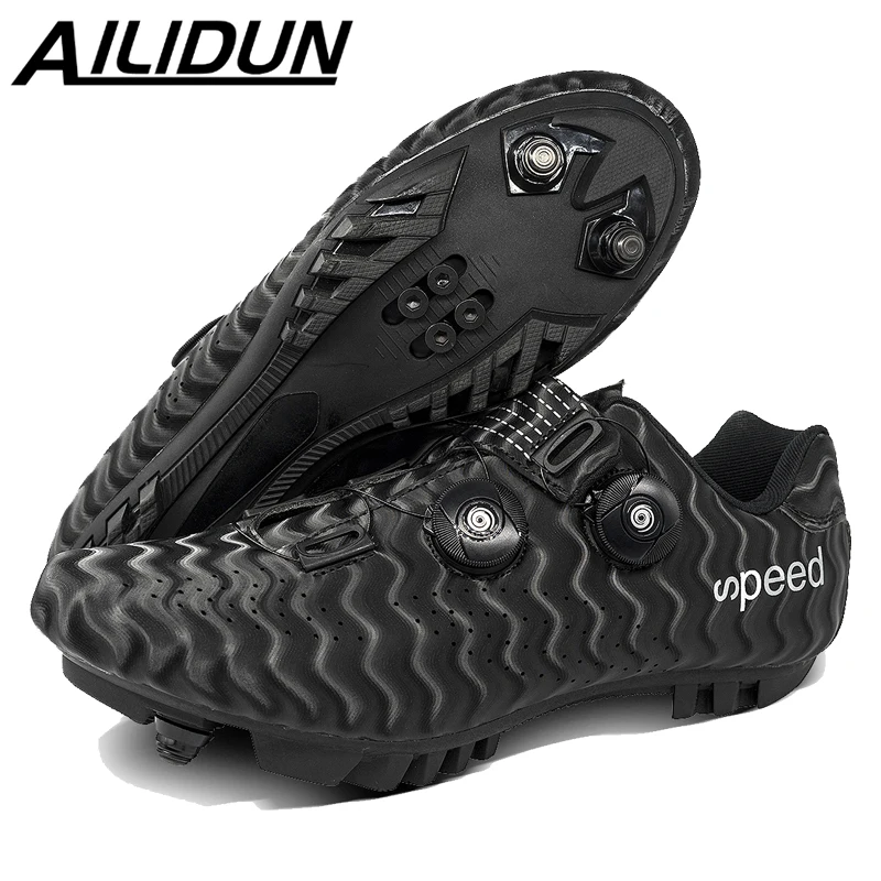 

AILIDUN Cycling MTB Shoes Men Sports Route Cleat Road Bike Speed Flat Sneaker Racing Women Bicycle Mountain Spd Biking Footwear