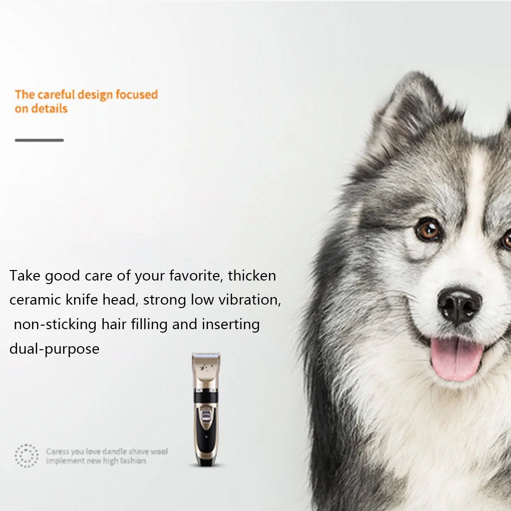 

Electrical Pet Hair Trimmer Rechargeable Pet Dog Cat Low-noise Pet Shave Clipper Grooming Shaver Cut Machine Set