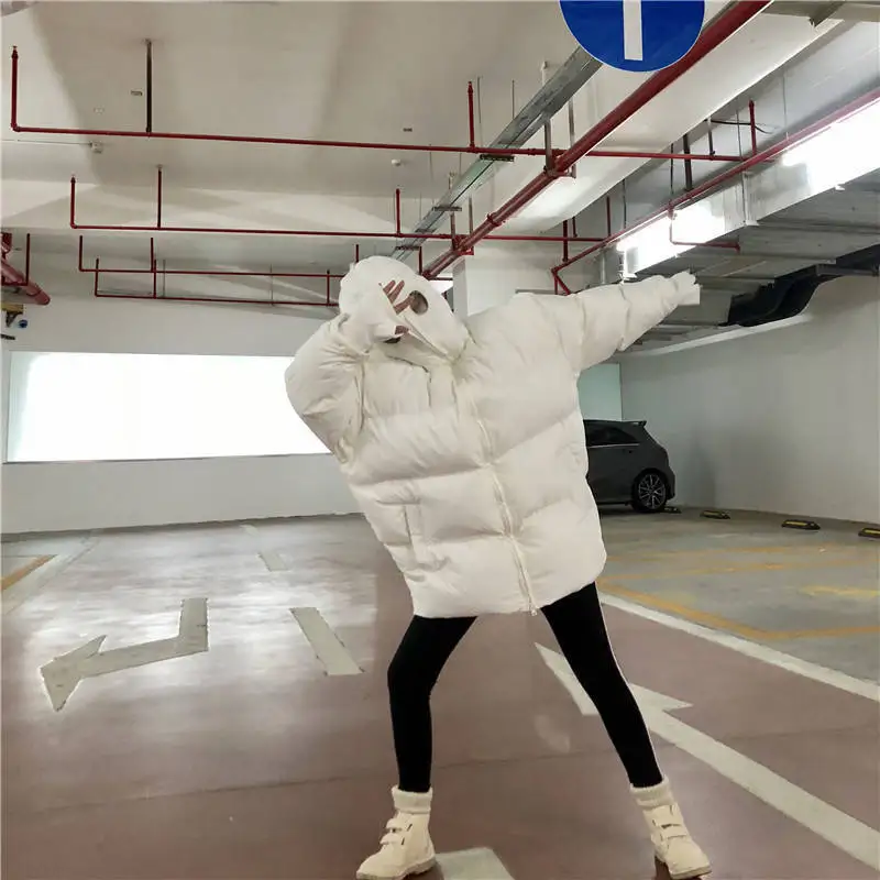 Bella phliosophy Harajuku зимнее пальто для женщин Свободная парка с капюшоном толстые