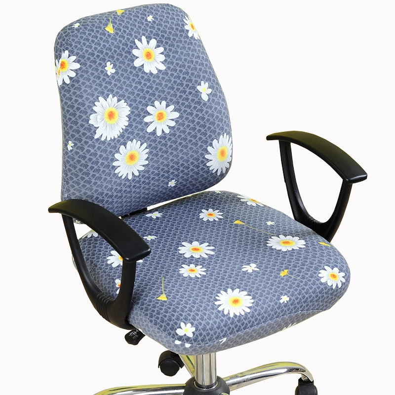 Модный чехол для офисного кресла из на компьютерное кресло спандекса с разрезом